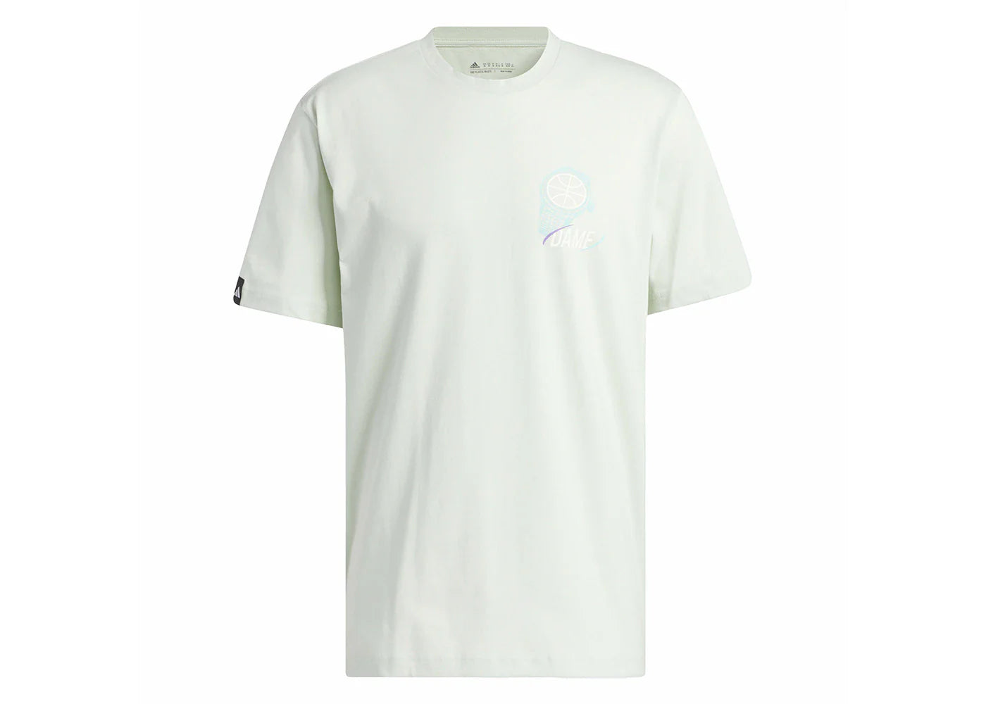 adidas Damian Lillard Dametime Graphics Signature Basketball Graphic Tee Linen Green