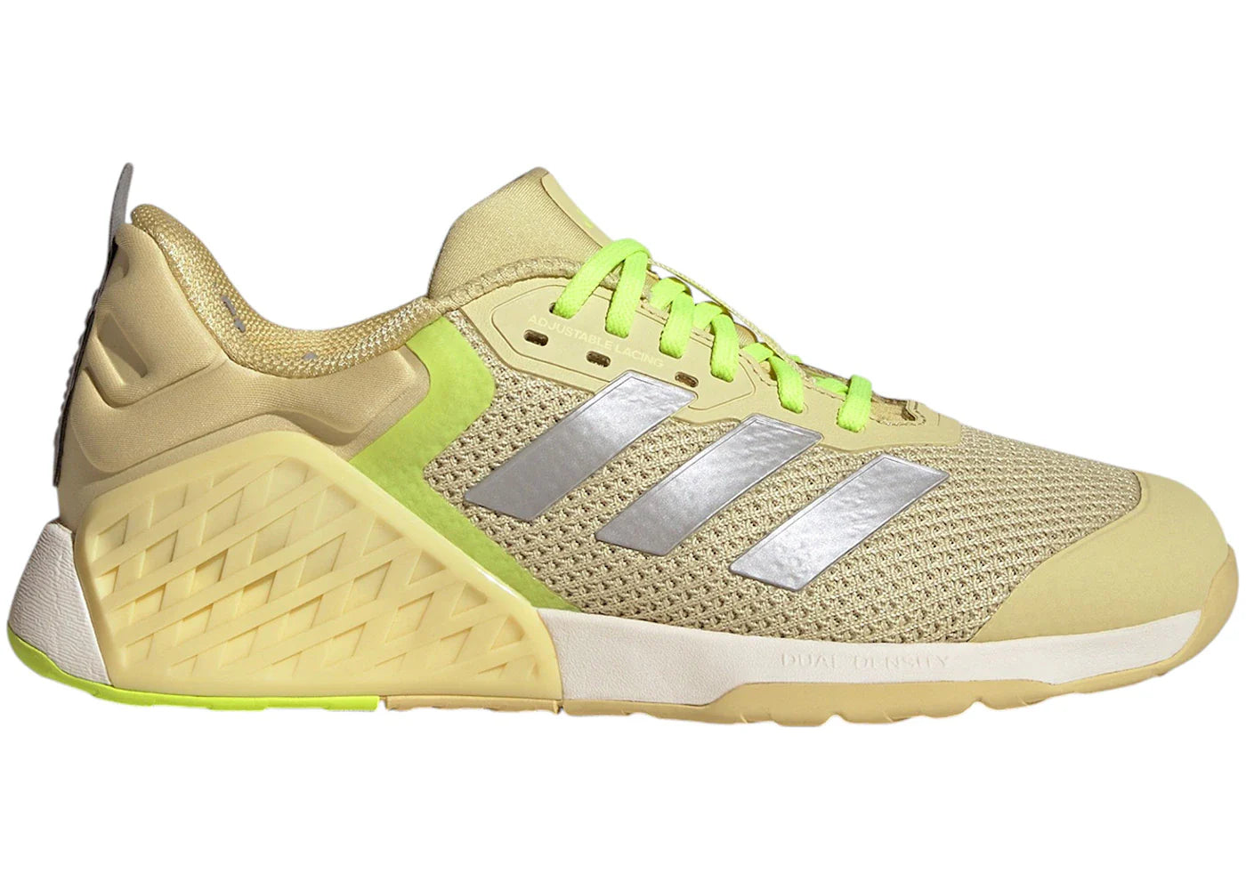 adidas Dropset 3 Strength Powder Yellow Matte Silver Lucid Lemon (Women's)