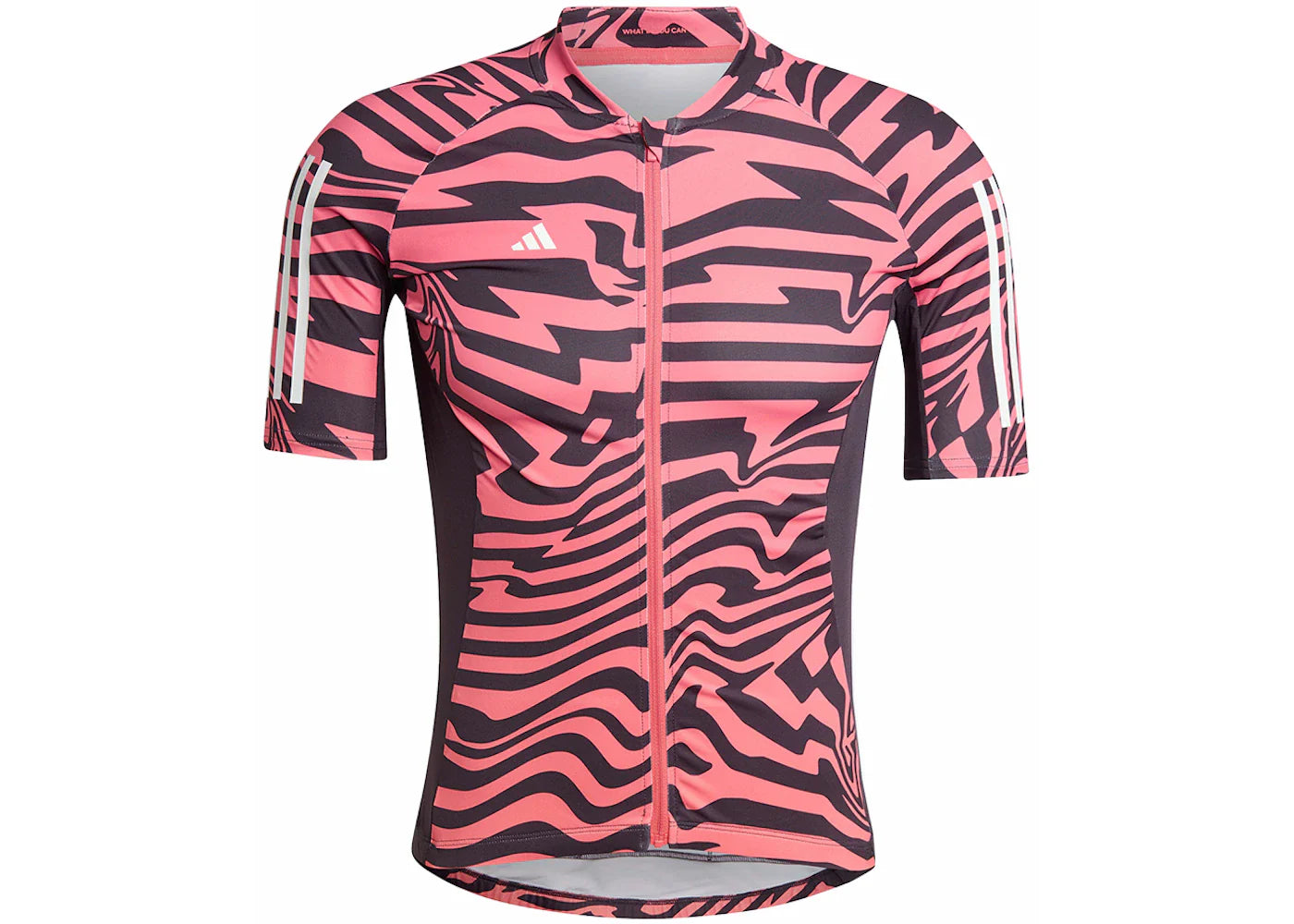 adidas Essentials 3-Stripes Fast Zebra Cycling Jersey Preloved Scarlet/Aurora Black
