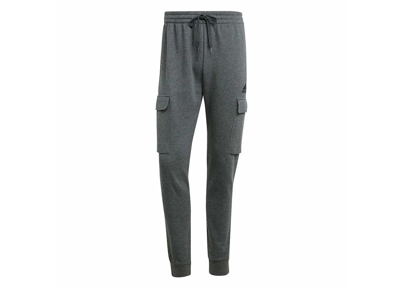 adidas Essentials Fleece Regular Tapered Cargo Pants Dark Grey Heather/Black