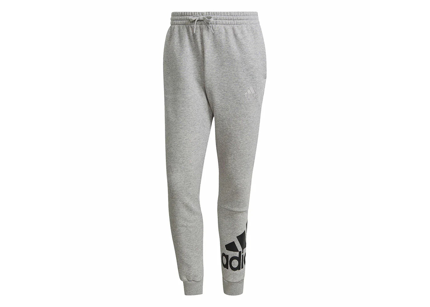 adidas Essentials Fleece Tapered Cuff Logo Pants Medium Grey Heather/Black