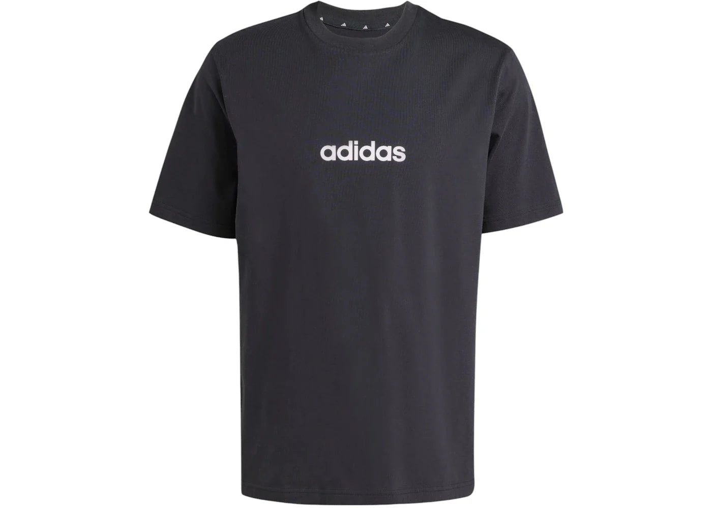 adidas Essentials Linear Single Jersey Tee Black/White