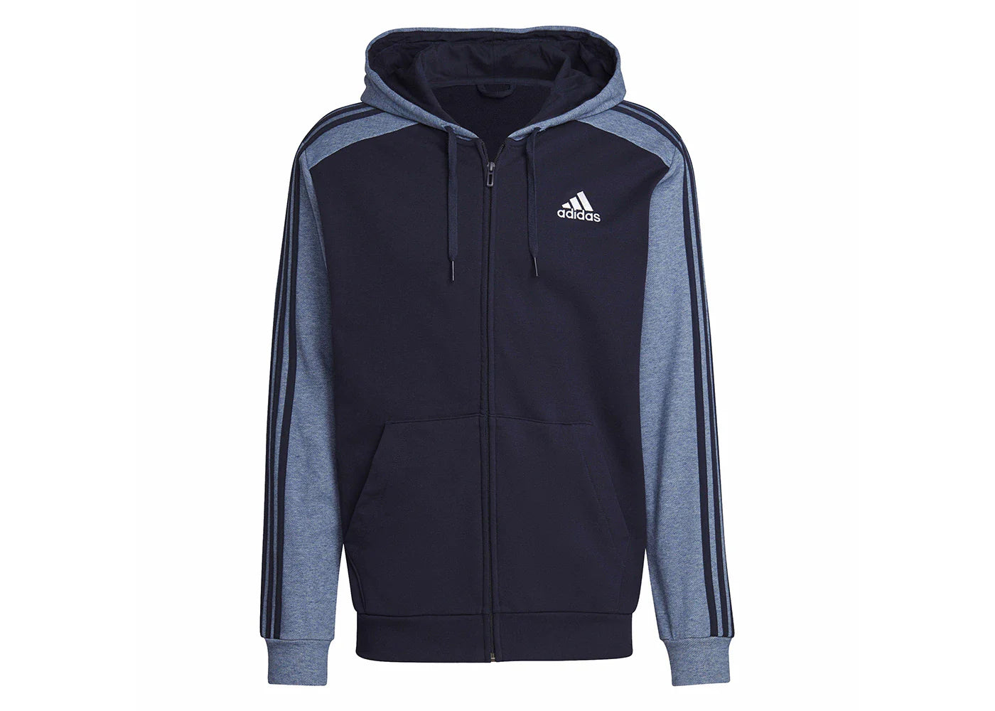 adidas Essentials Melange French Terry Full-Zip Hoodie Legend Ink/Legend Ink Metallic