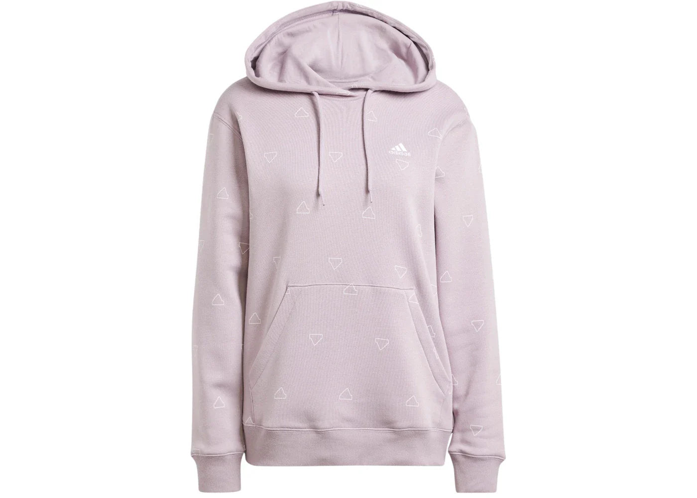 adidas Essentials Monogram Regular Fleece Graphic Hoodie Preloved Fig