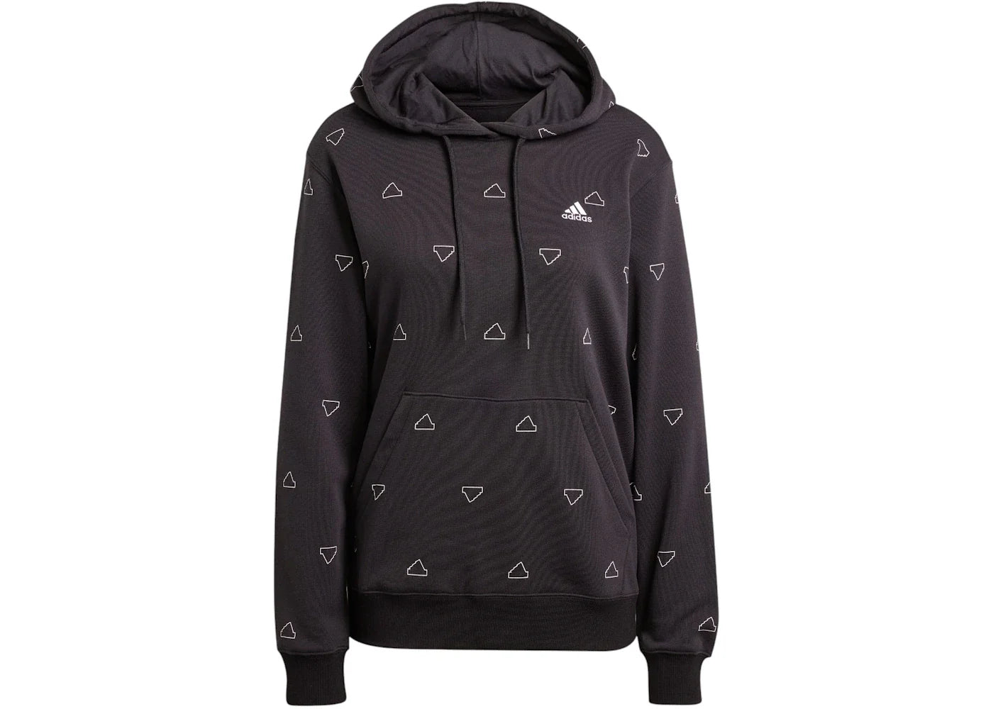 adidas Essentials Monogram Regular French Terry Graphic Hoodie Black