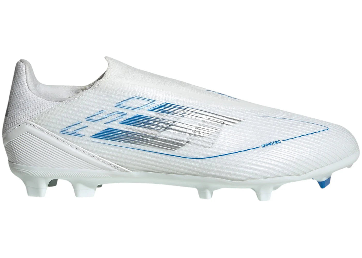 adidas F50 League Laceless FG/MG Cloud White Silver Metallic