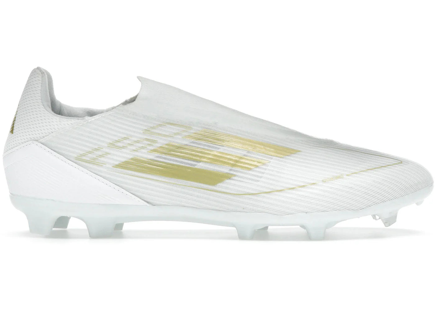 adidas F50 League Laceless Firm/Multi-Ground Cloud White Gold Metallic
