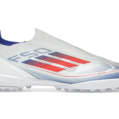 adidas F50 League Laceless Turf Cloud White Solar Red Lucid Blue