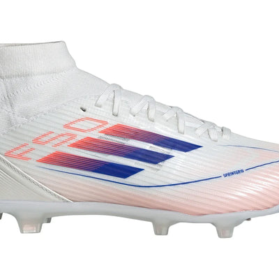 adidas F50 League Mid-Cut Firm/Multi-Ground Cloud White Lucid Blue Solar Red (Women's)