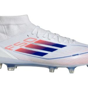 adidas F50 Pro Mid-Cut FG Cloud White Lucid Blue Solar Red (Women's)