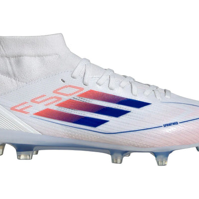 adidas F50 Pro Mid-Cut FG Cloud White Lucid Blue Solar Red (Women's)