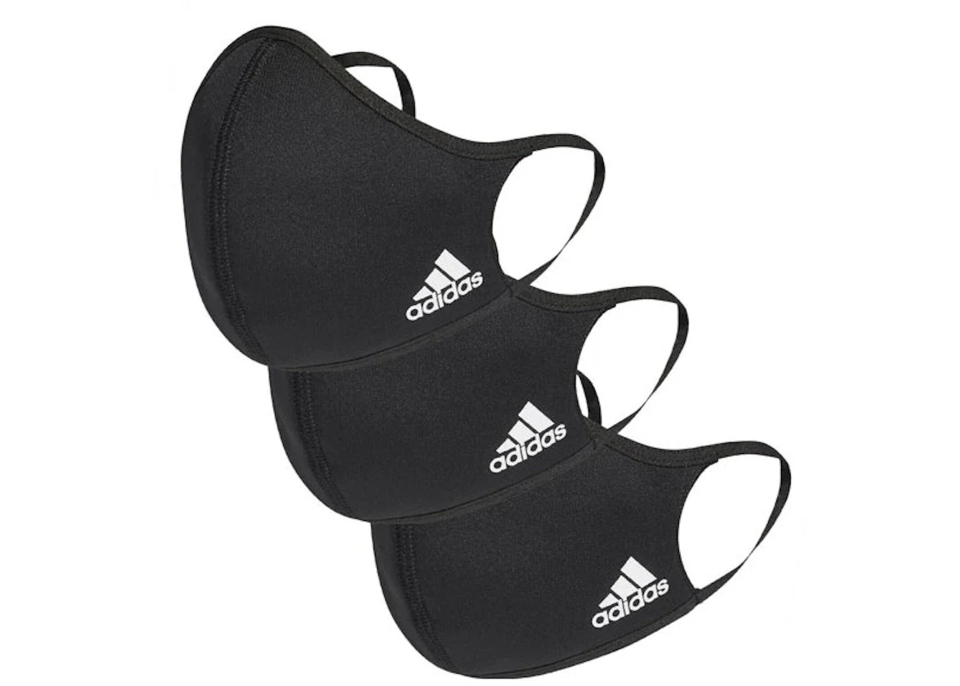 adidas Face Covers (3 Pack) Black/White