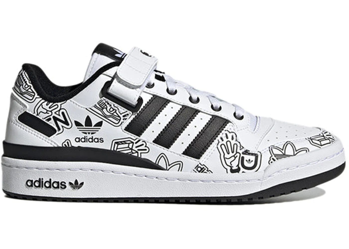 adidas Forum 84 Low Bold Graphics White Black