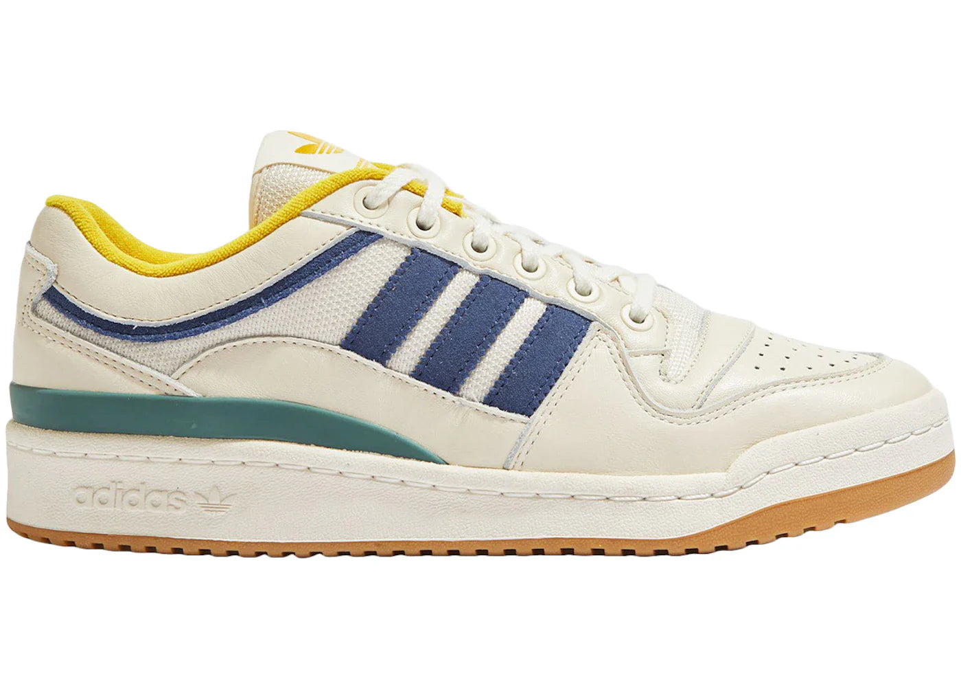 adidas Forum Low Wood Wood Off White Electric Blue Mustard Yellow