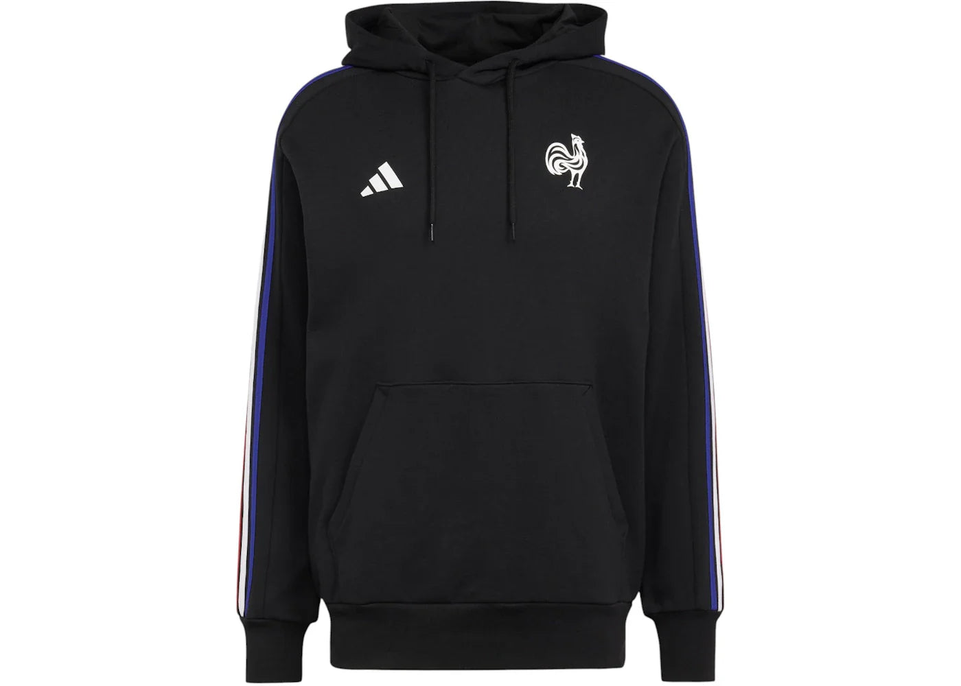 adidas France Essentials 3-Stripes Hoodie Black