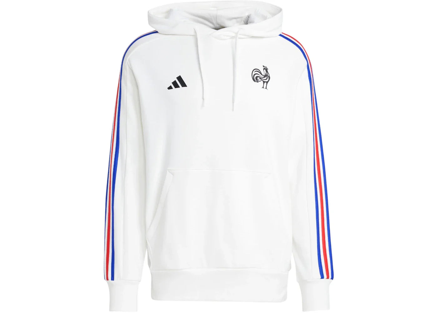adidas France Essentials 3-Stripes Hoodie White
