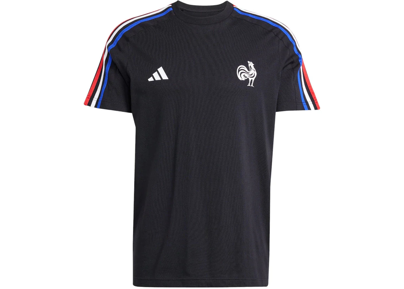 adidas France Essentials 3-Stripes T-Shirt Black