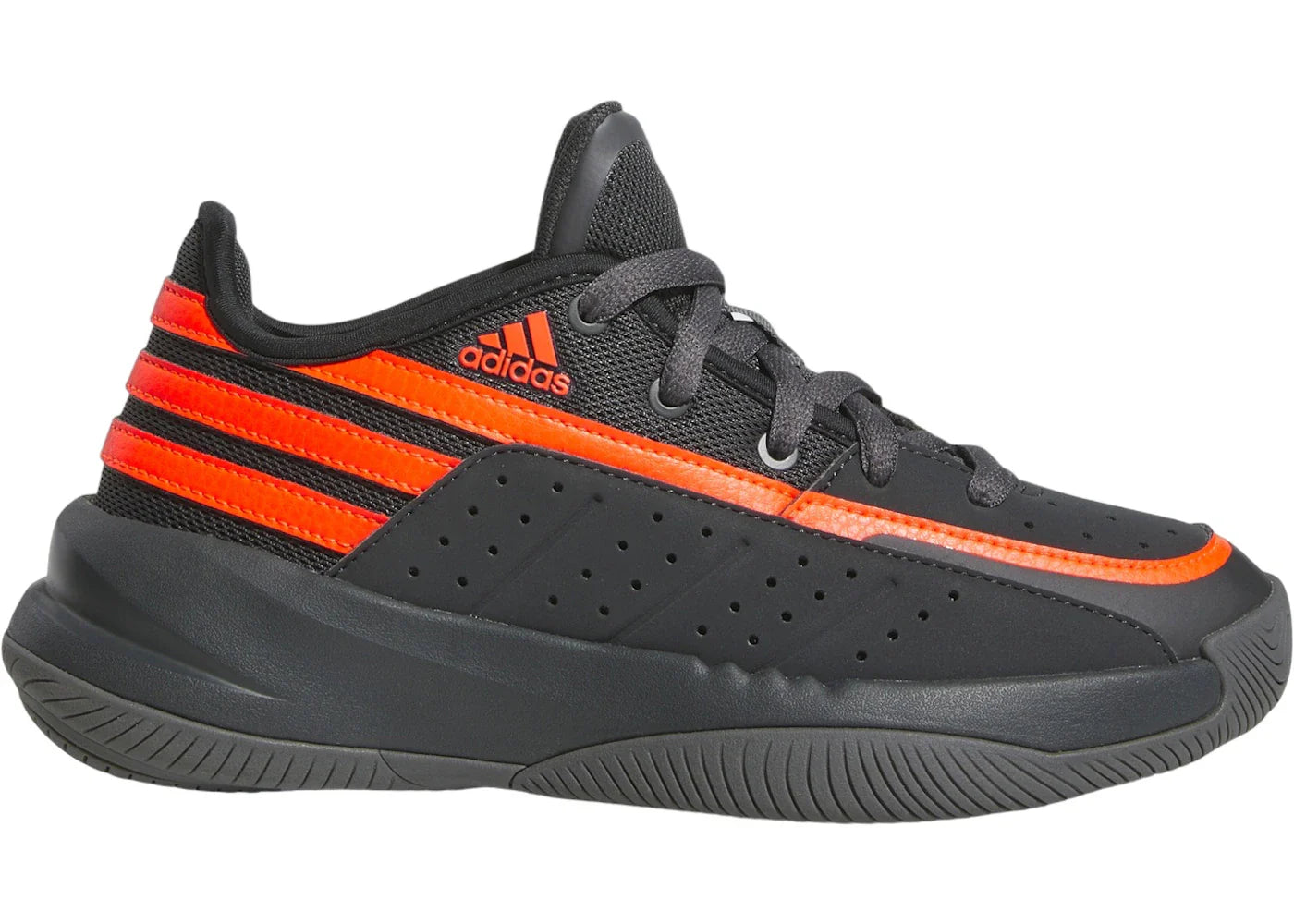 adidas Front Court Carbon Grey Solar Red (GS)