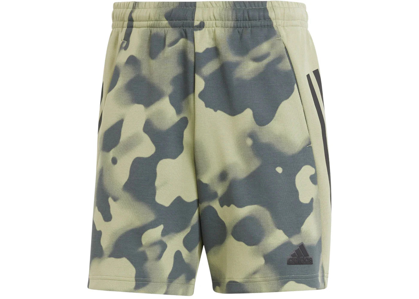 adidas Future Icons 3-Stripes Allover Print Shorts Multicolor/Tent Green