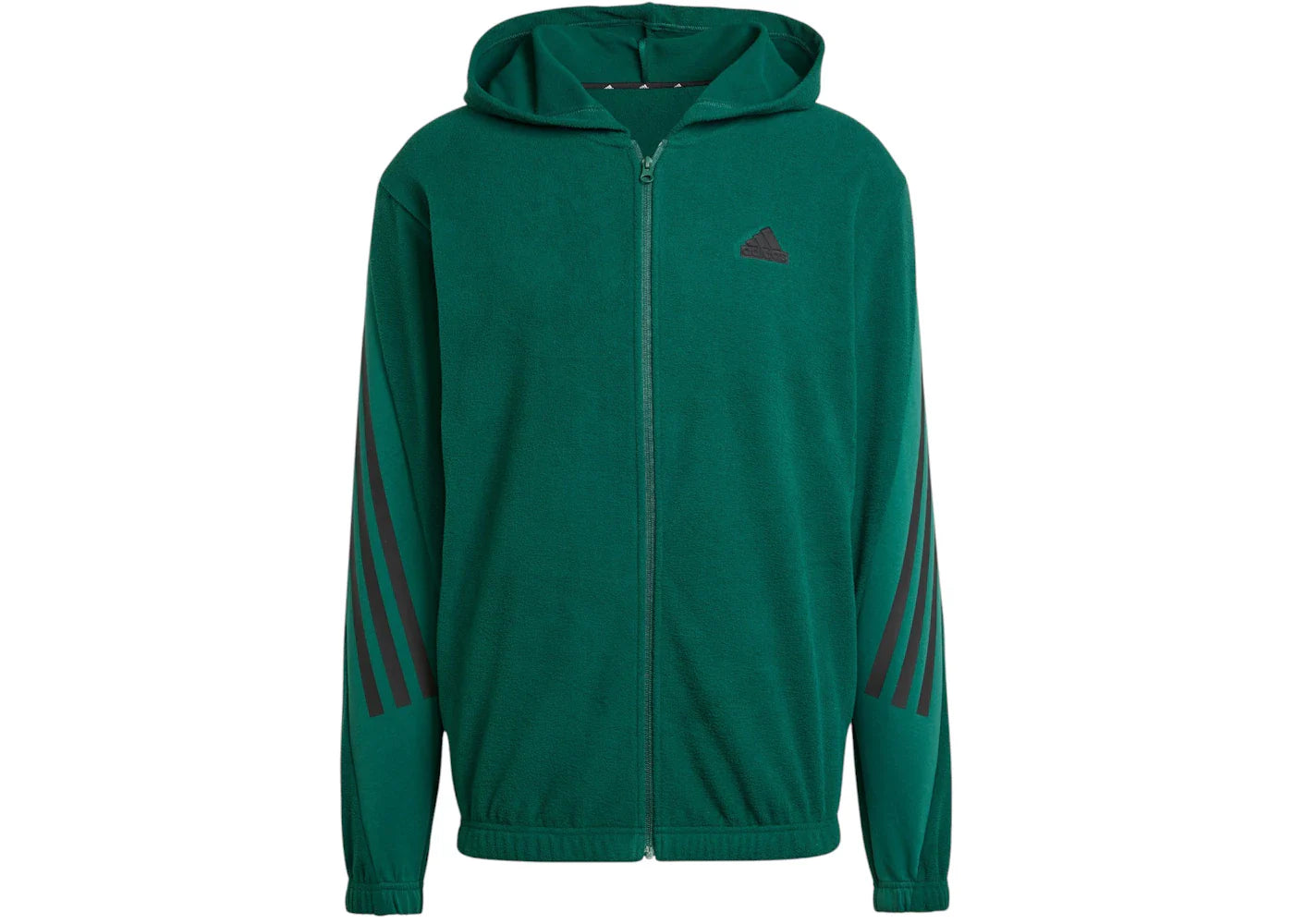 adidas Future Icons 3-Stripes Polar Fleece Full-Zip Hoodie Collegiate Green