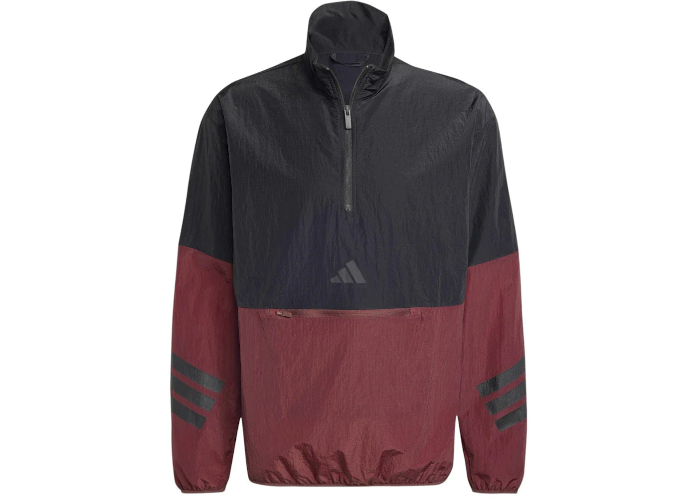 adidas Future Icons 3-Stripes Woven Half-Zip Sweatshirt Aurora Ruby/Brown