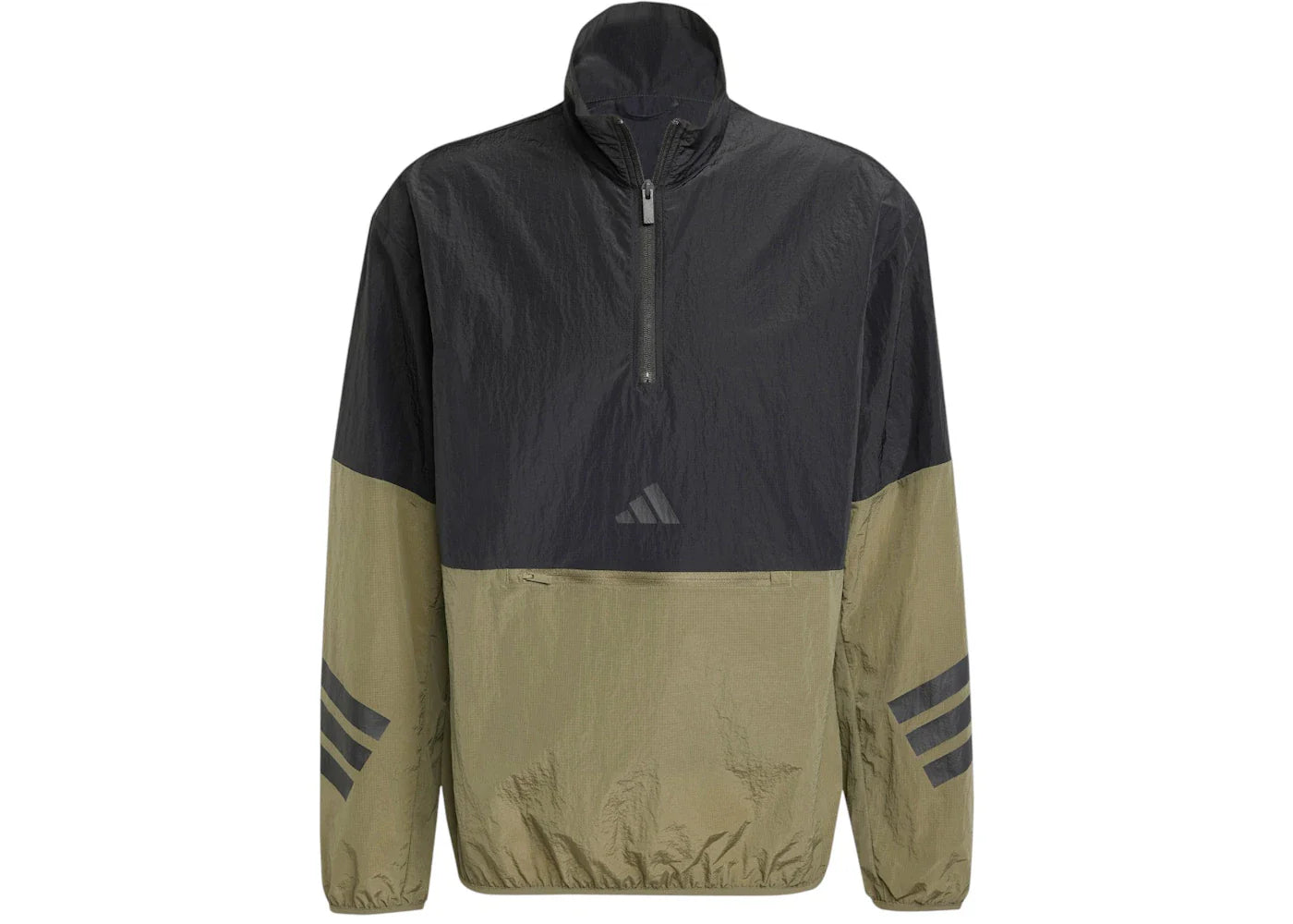 adidas Future Icons 3-Stripes Woven Half-Zip Sweatshirt Olive Strata