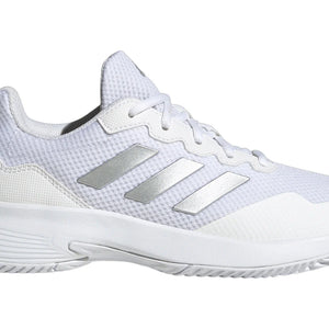 adidas Gamecourt 2.0 Cloud White Silver Metallic (Women's)
