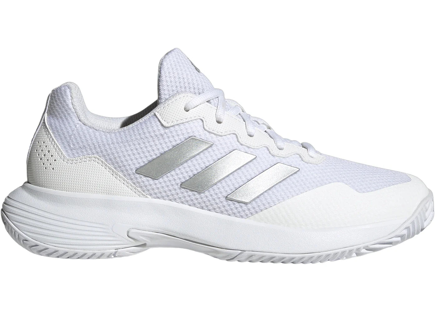 adidas Gamecourt 2.0 Cloud White Silver Metallic (Women's)