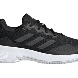 adidas Gamecourt 2.0 Core Black Silver Metallic (Women's)