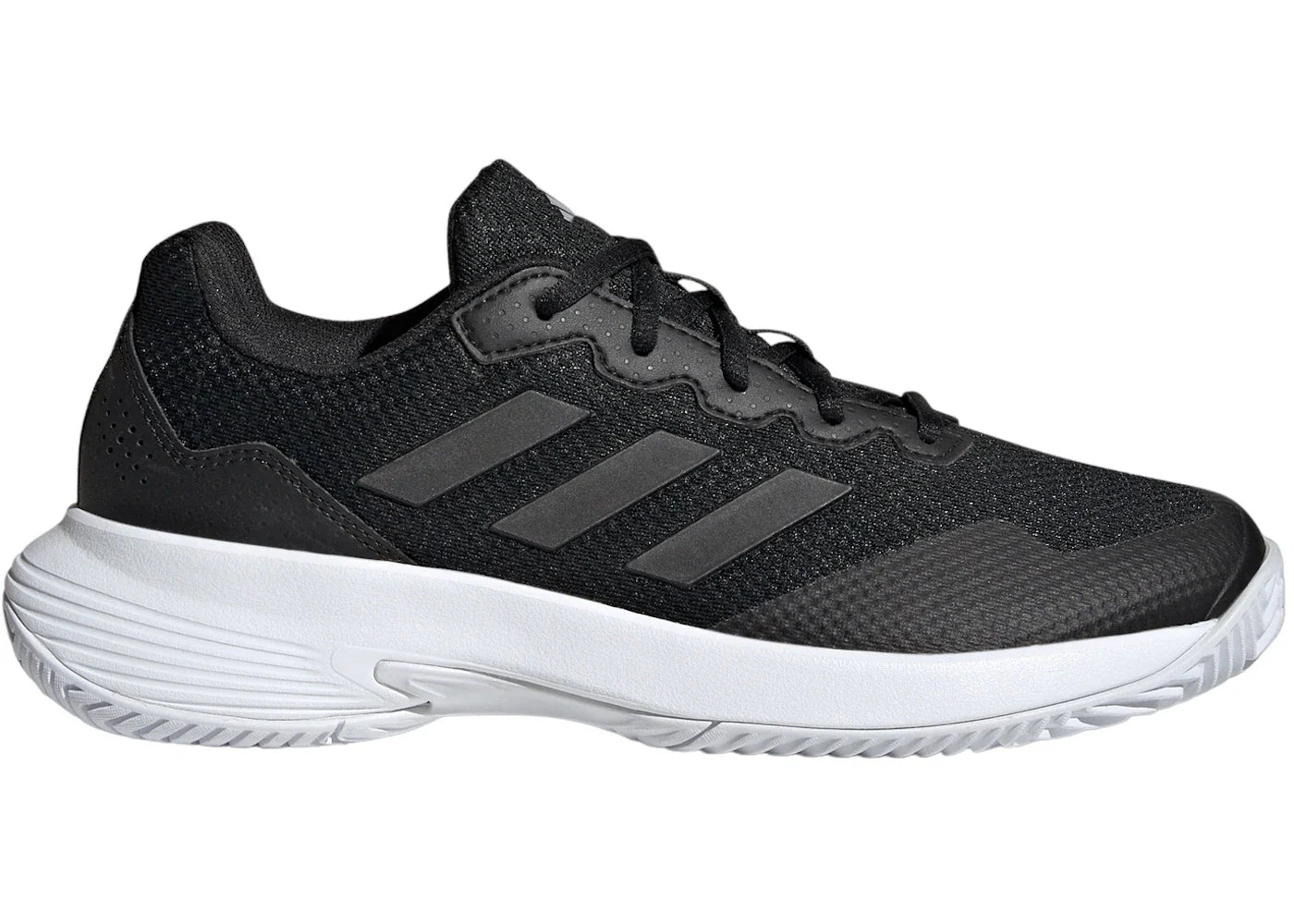 adidas Gamecourt 2.0 Core Black Silver Metallic (Women's)