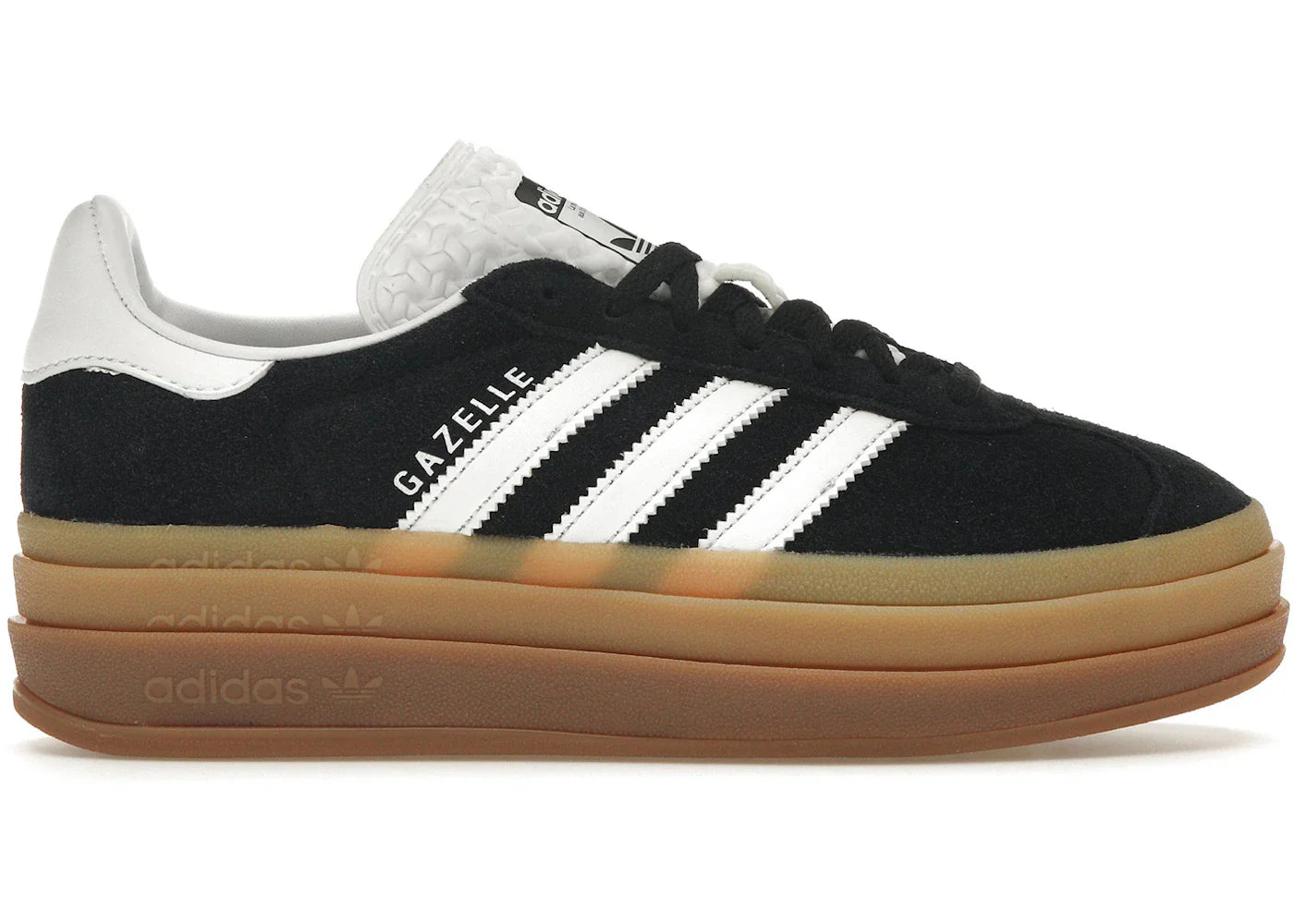Adidas Gazelle Bold Black White Gum (Women'S)