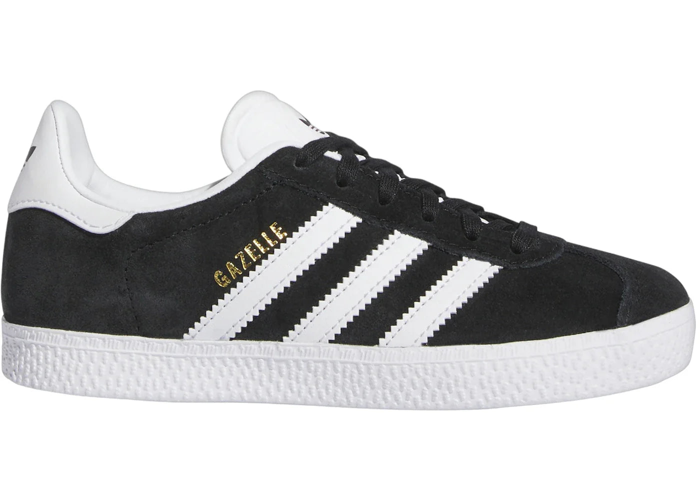 Adidas Gazelle Core Black Cloud White Gold Metallic (Ps)