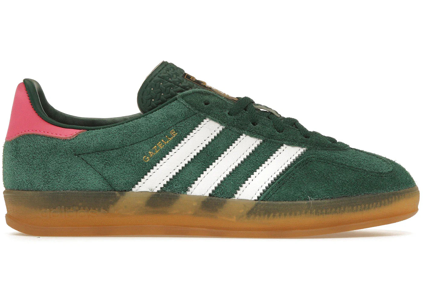 Adidas Gazelle Indoor Collegiate Green Lucid Pink (Women'S)