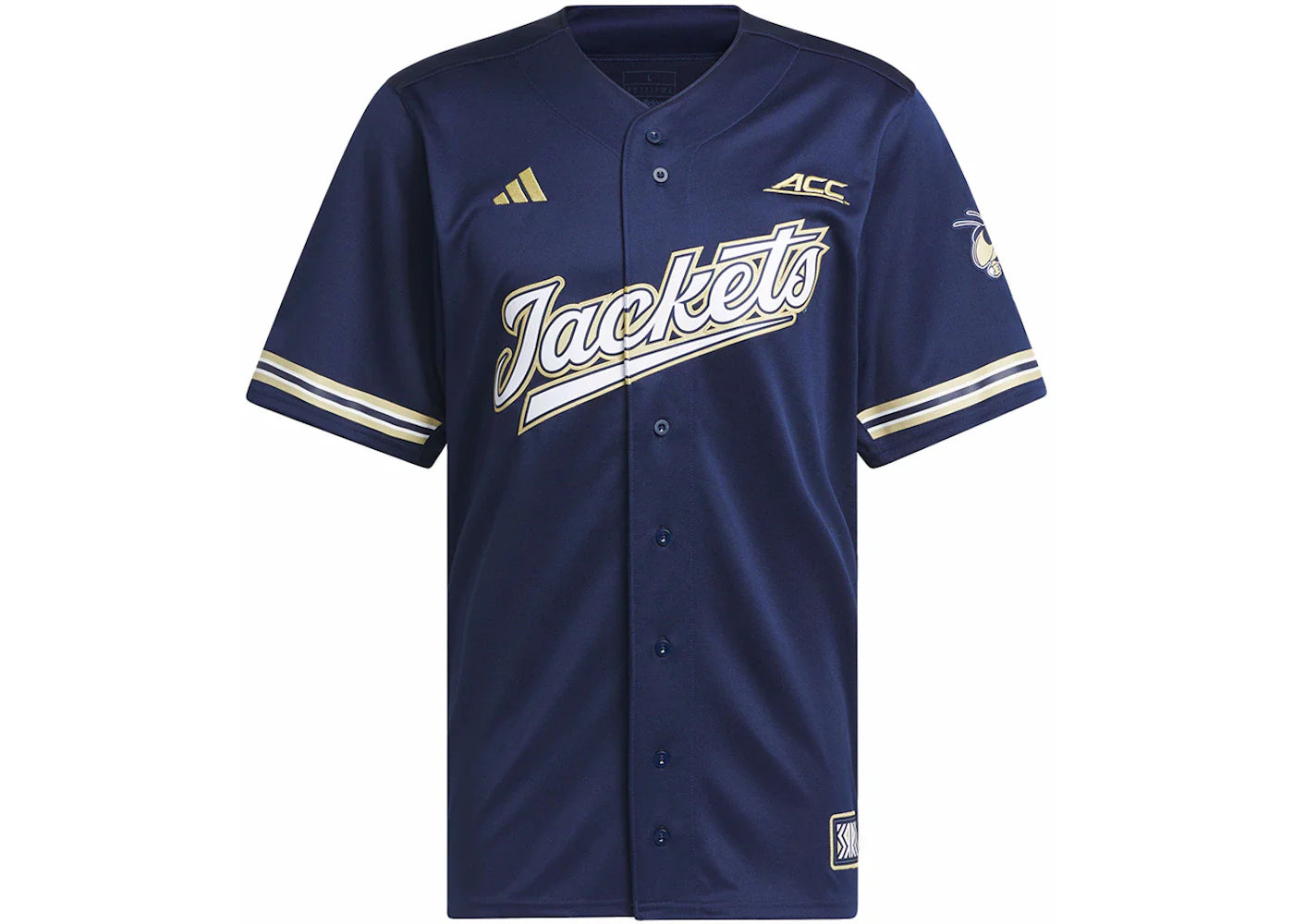 adidas Georgia Tech Reverse Retro Replica Baseball Jersey Team Navy