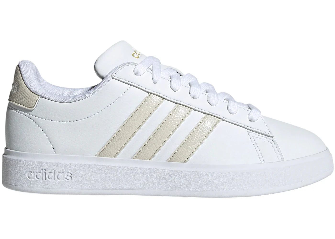 adidas Grand Court 2.0 Cloud White Alumina Gold Metallic (Women's)