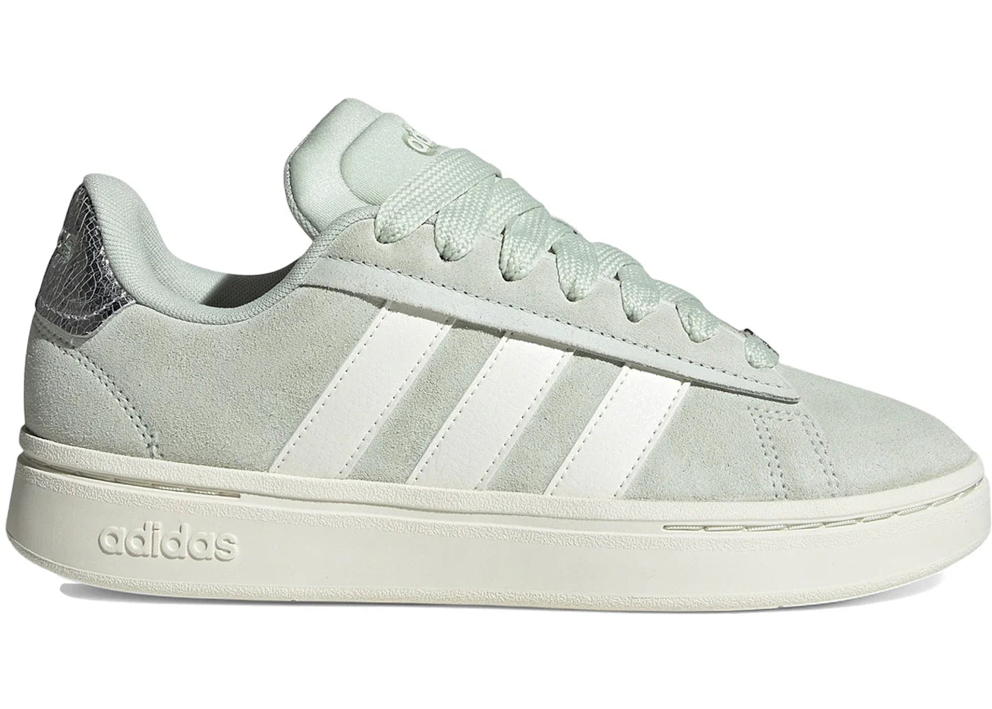 adidas Grand Court Alpha 00s Linen Green Off White Silver Metallic (Women's)
