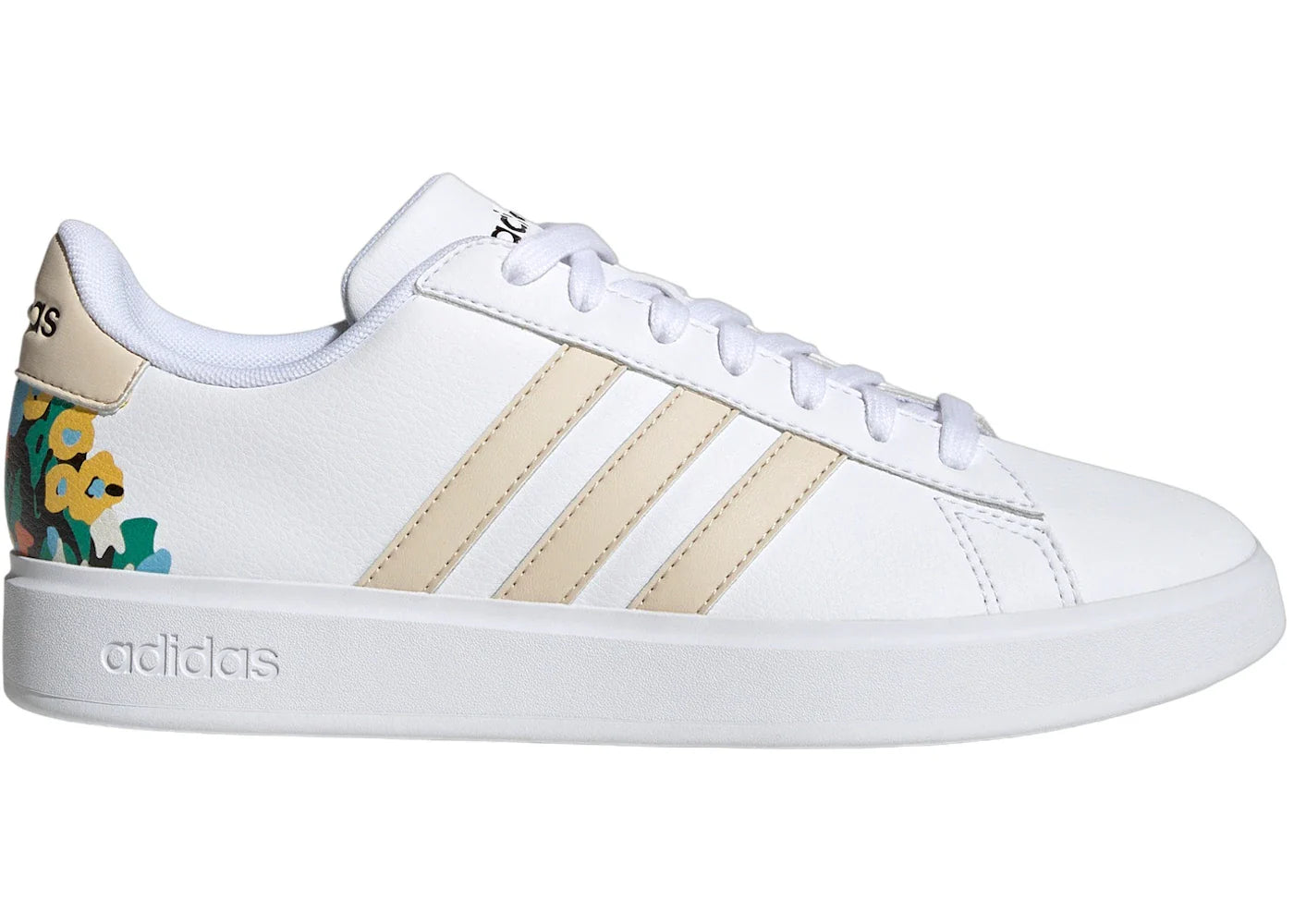 adidas Grand Court Cloud White Ecru Tint Core Black (Women's)
