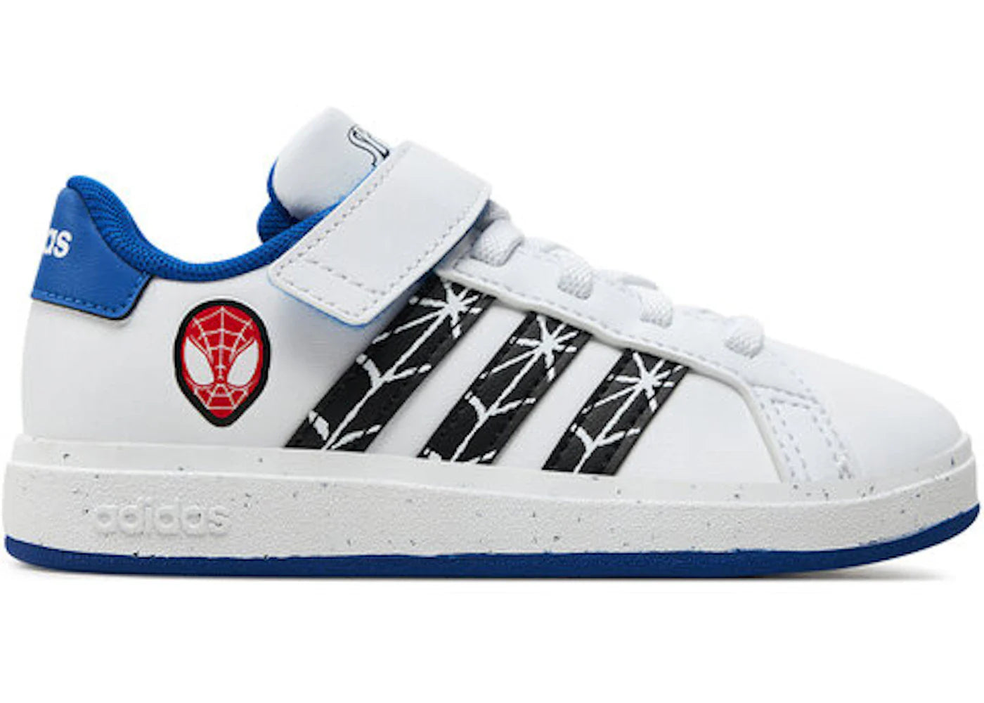 adidas Grand Court Strap Marvel Spider-Man Cloud White Core Black Royal Blue (GS)