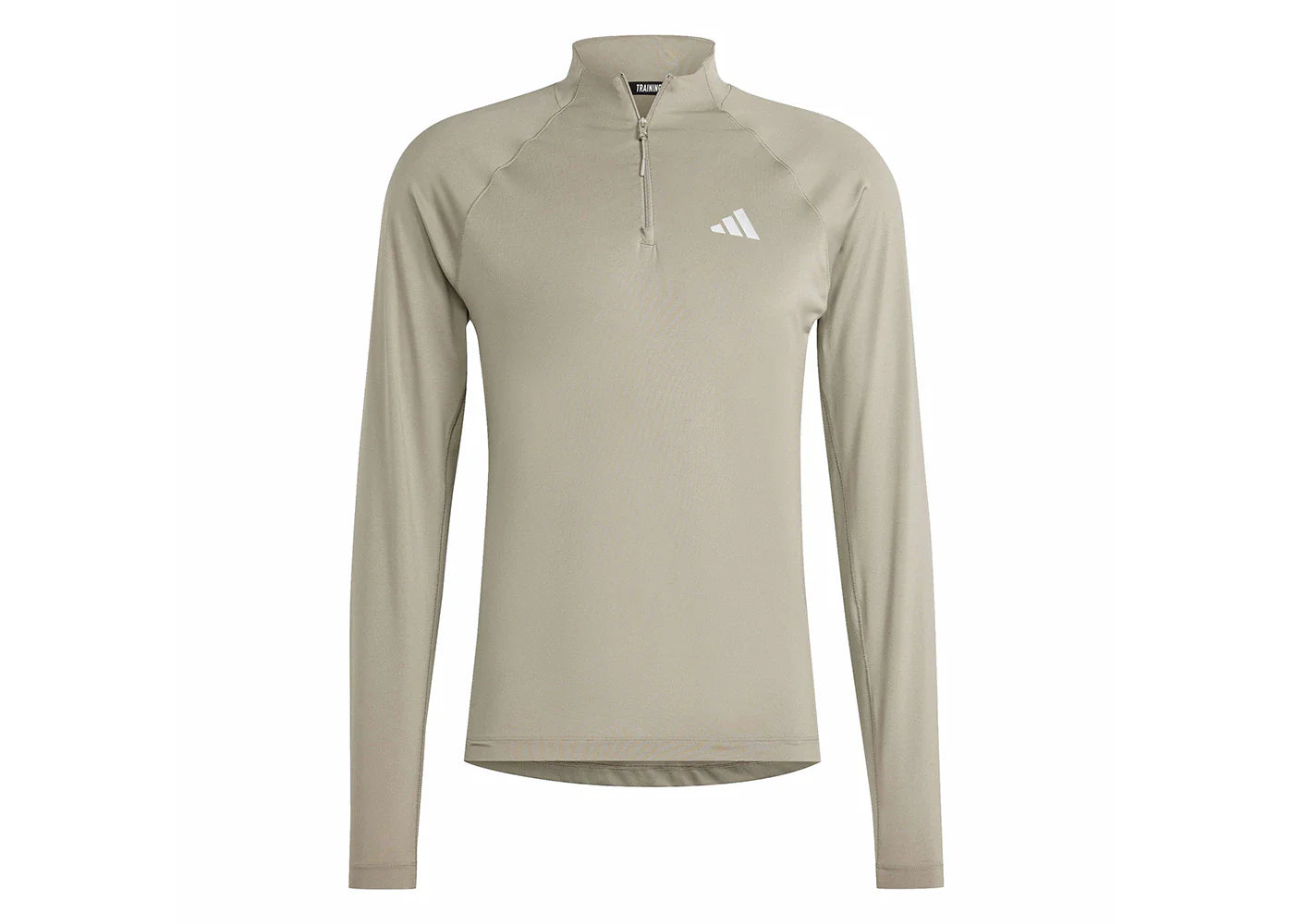 adidas Gym Training 1/4-Zip Long Sleeve Tee Silver Pebble