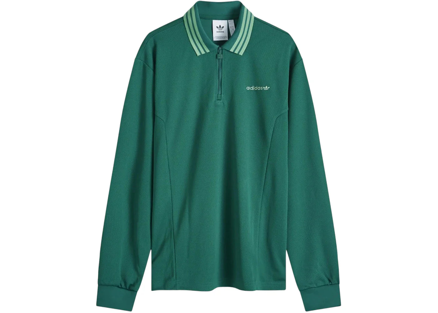 adidas Half Zip Polo Collegiate Green