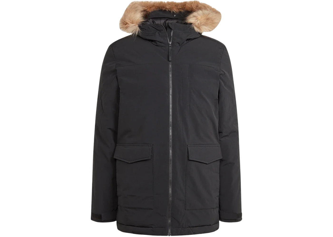 adidas Hooded Fur Parka Black