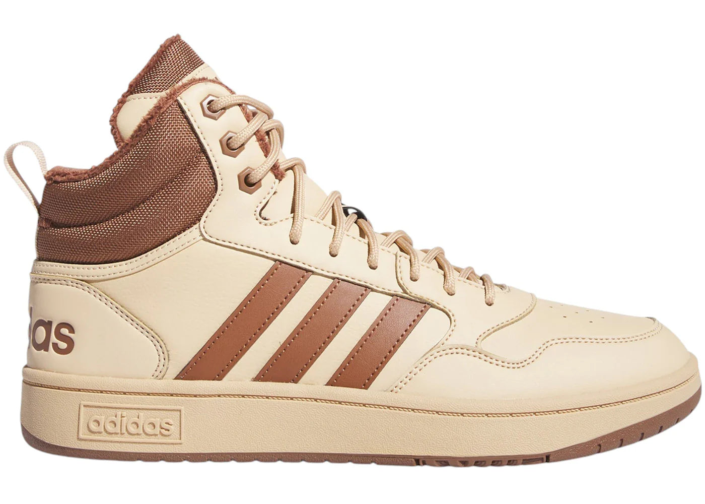 adidas Hoops 3.0 Mid Winterized Classic Fur Lining Magic Beige Preloved Brown