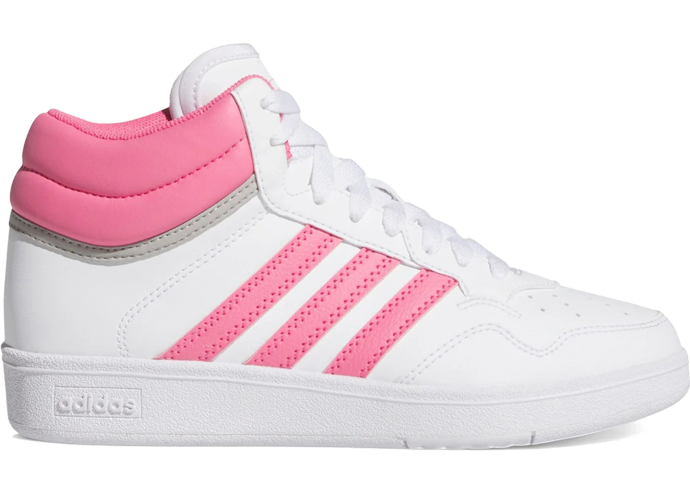 adidas Hoops 4.0 Mid Cloud White Pink Fusion Grey Two (GS)