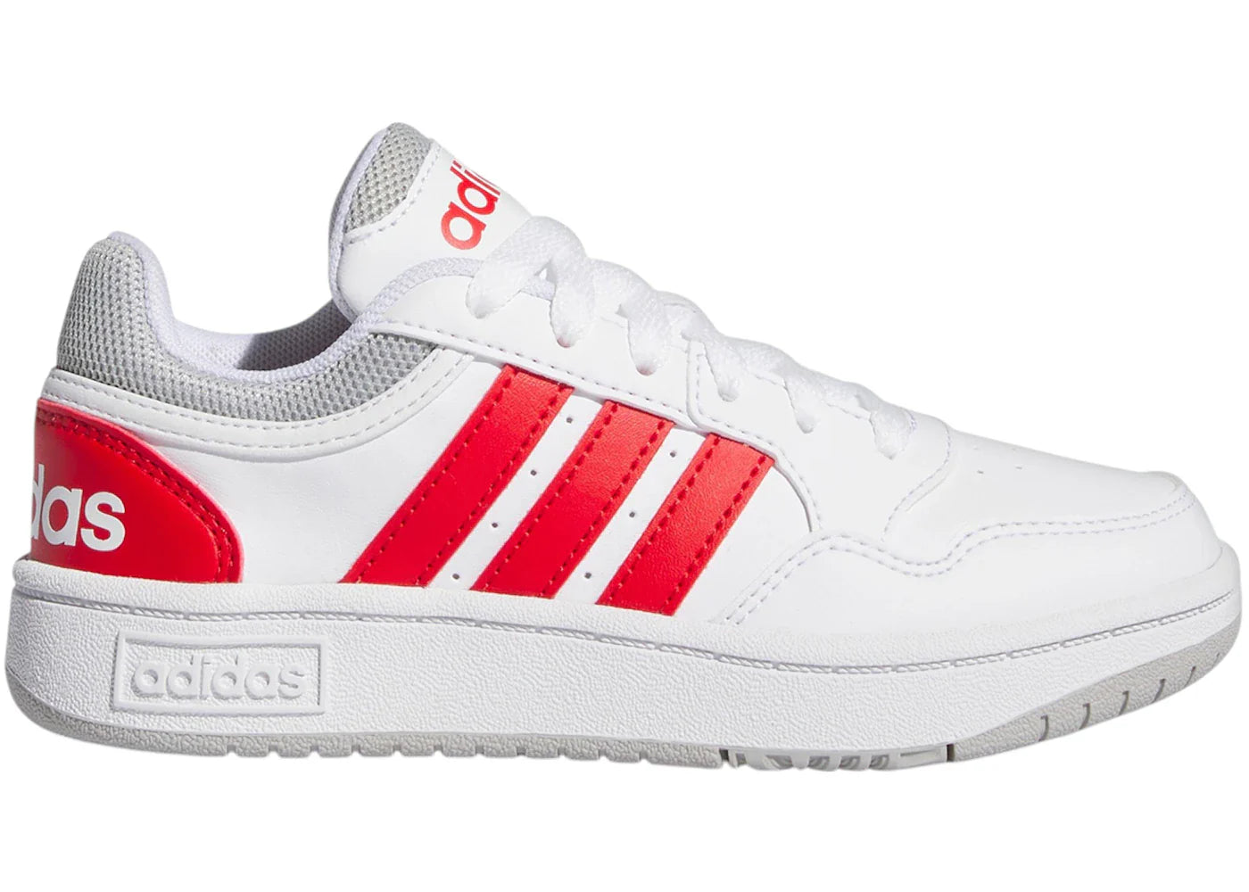 adidas Hoops Cloud White Better Scarlet Grey Two (GS)