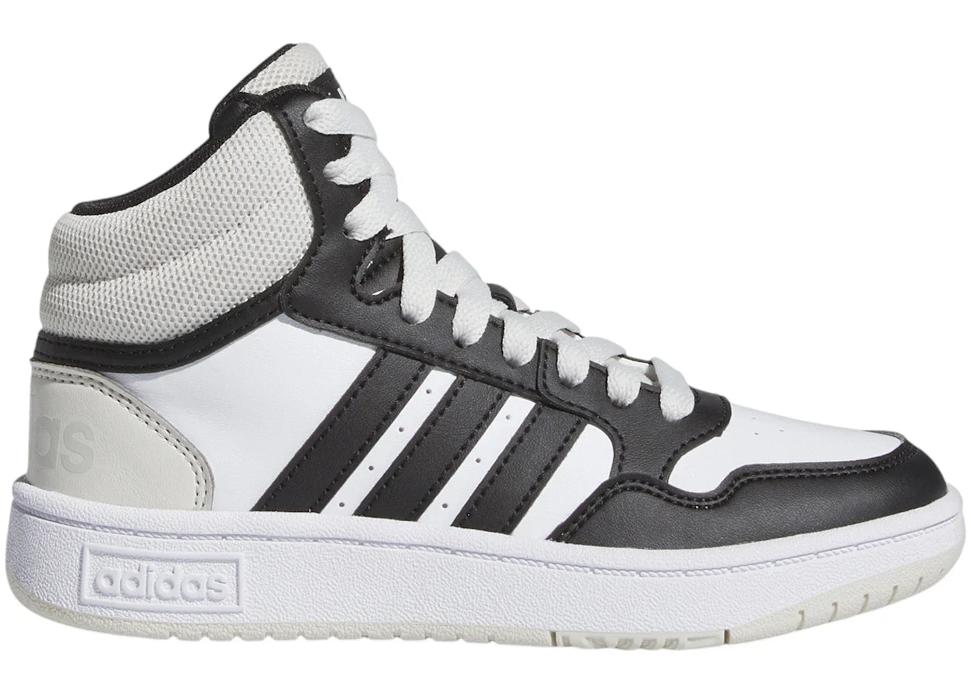 adidas Hoops Mid Orbit Grey Core Black Cloud White (GS)