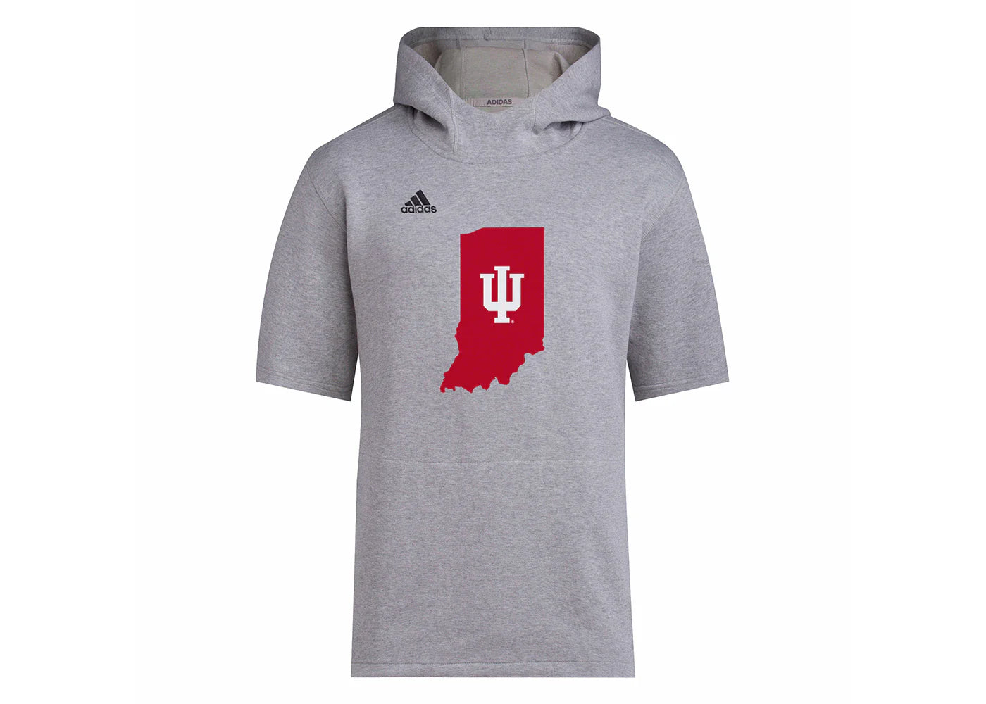 adidas Indiana Baseball Short Sleeve Hoodie Medium Grey Heather/Black/Ncaa-Ind-7i5-1