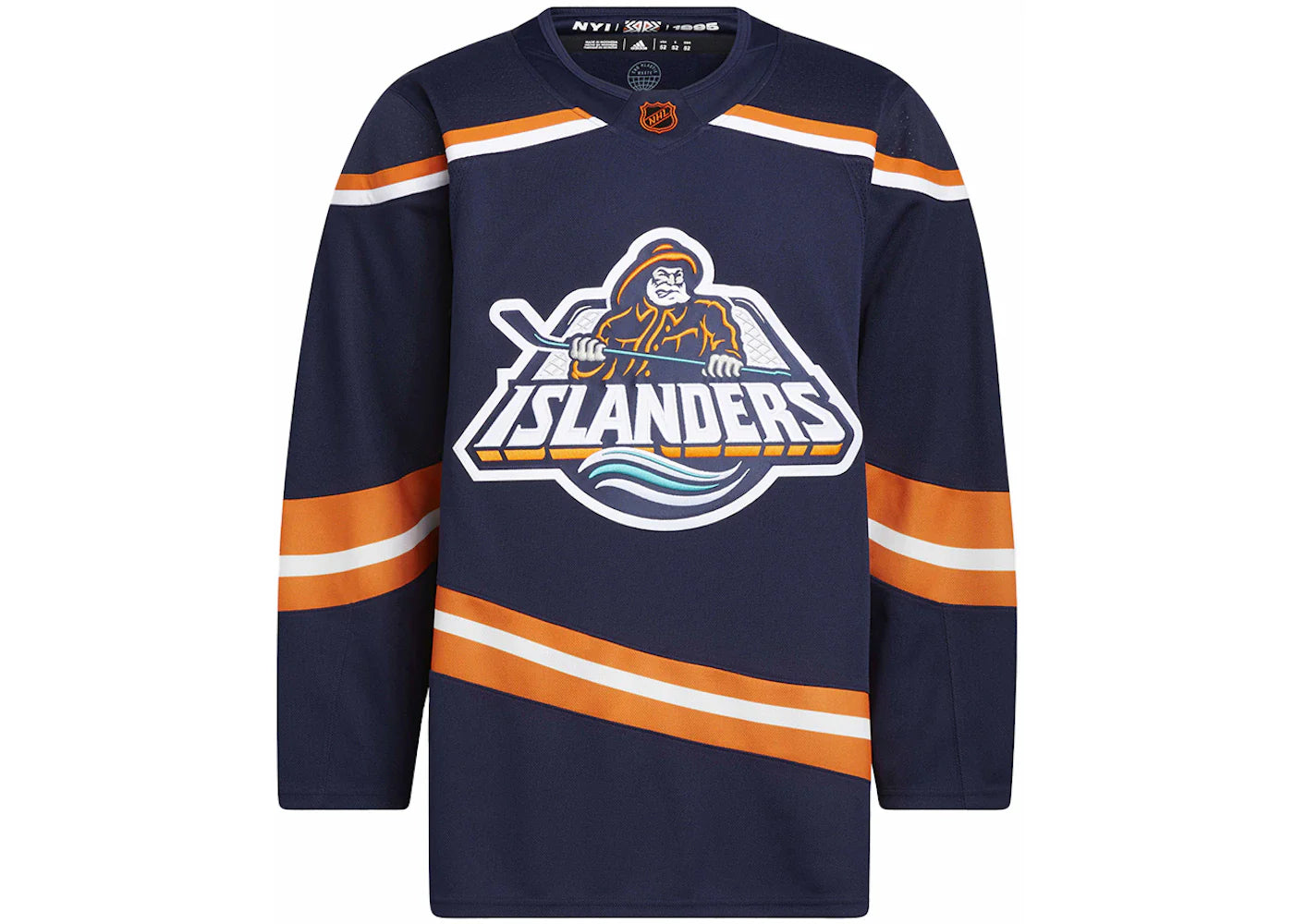 adidas Islanders Authentic Reverse Retro Wordmark Jersey Navy