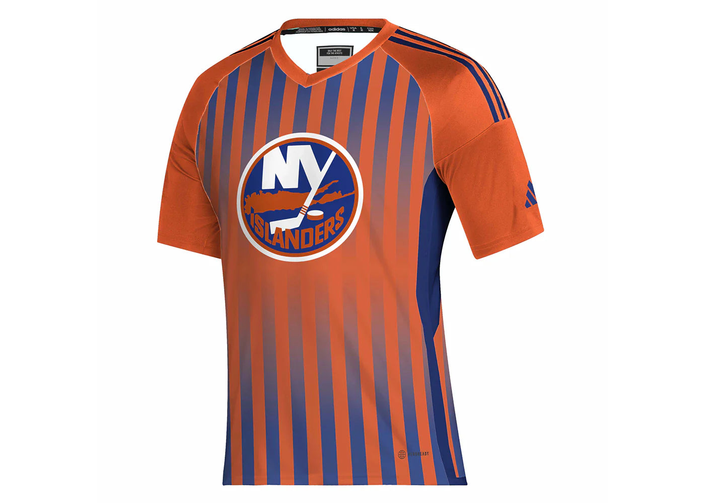 adidas Islanders Hockey Tee Team Orange/Royal Blue