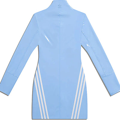 adidas Ivy Park 1/2 Zip Latex Dress Light Blue/White