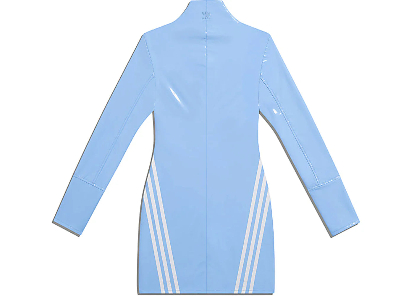 adidas Ivy Park 1/2 Zip Latex Dress Light Blue/White